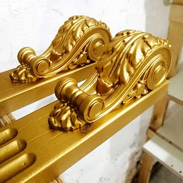 Окраска “золотой” патиной декоративных элементов