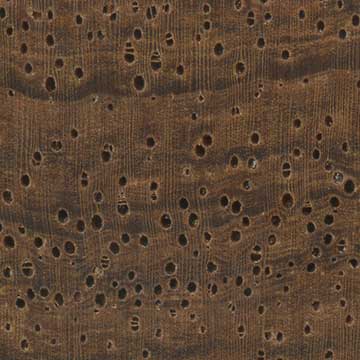 Юкатанский палисандр (Dalbergia tucurensis) – торец доски – волокна древесины
