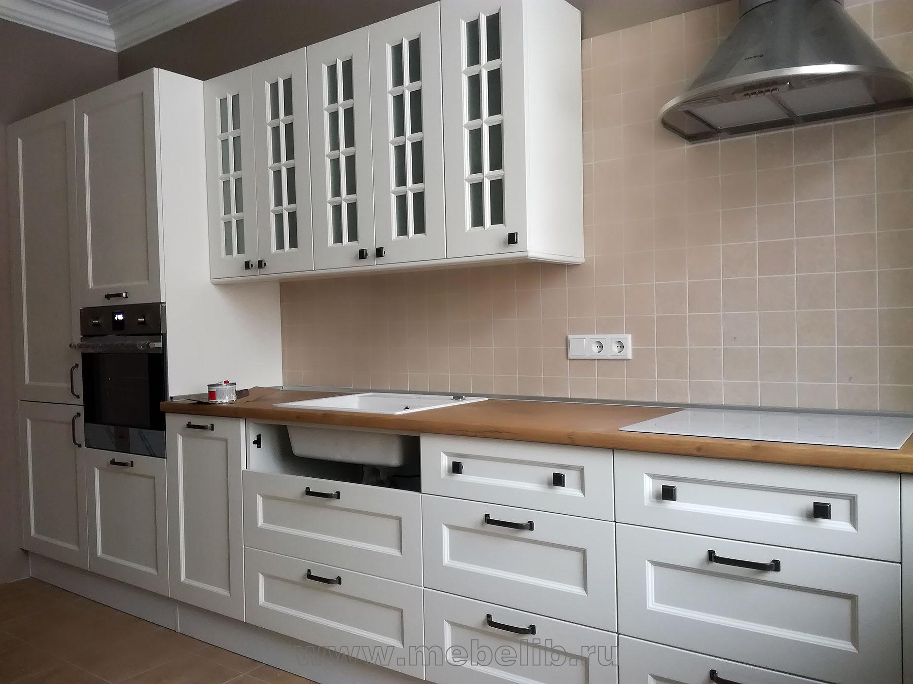 Кухонная мебель – МДФ, белая эмаль